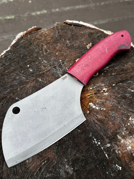 Нож Тяпка сталь 95х18, рукоять кавказский орех красный (распродажа) 