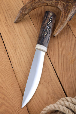 Нож Якут 1 сталь Elmax рукоять карельская береза (коричневая) (Coutellia)
