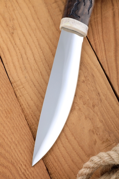 Нож Якут 1 сталь Elmax рукоять карельская береза (коричневая) (Coutellia)