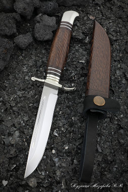 Replica of the Finnish awkward NKVD S390 melchior handle and sheath wenge
