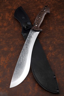 Machete knife No. 11 steel 95h18 all-metal handle wenge