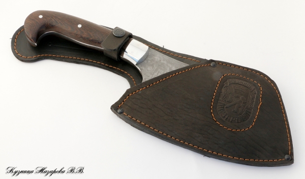 Small all-metal chopper damascus wenge