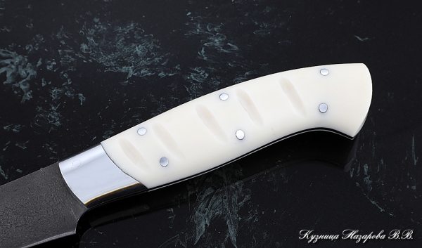 Knife Chef No. 7 steel H12MF handle acrylic white