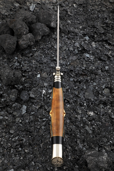 Replica of the NKVD Fink Elmax melchior black hornbeam stabilized Karelian birch (amber) (Coutellia)