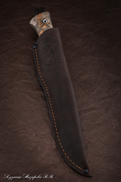 Knife Gadfly 2 Elmax Karelian birch brown acrylic
