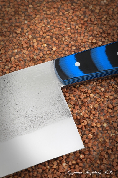 Serbian knife all-metal forged steel 95h18 mikarta blue
