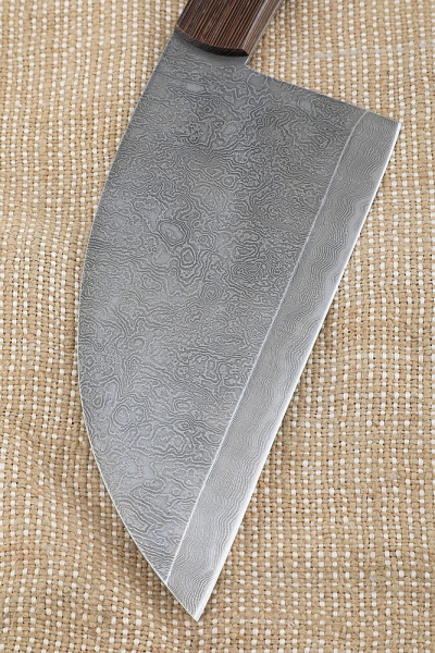 Сербский нож цельнометаллический сталь дамаск рукоять венге