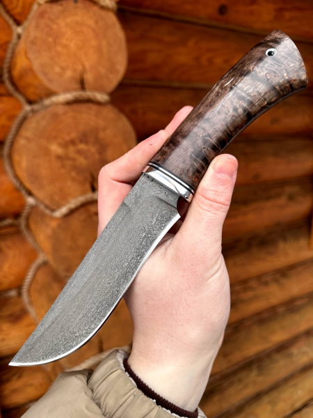 Нож "Спецназ" сталь Х12МФ,  рукоять карельская береза коричневая (распродажа) 