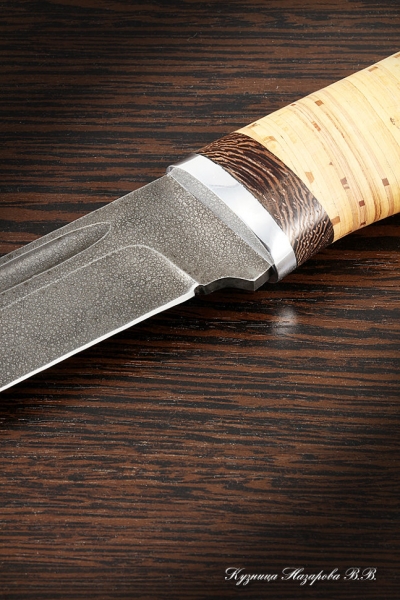Hunting knife Fighter steel HV5 birch bark