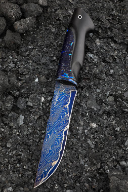 Нож Обвалочный сталь дамаск ламинированный рукоять черный граб акрил (Coutellia)