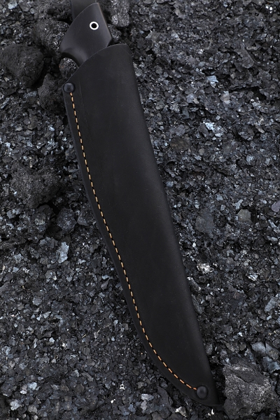 Boning knife steel Damascus laminated handle black hornbeam acrylic (Coutellia)