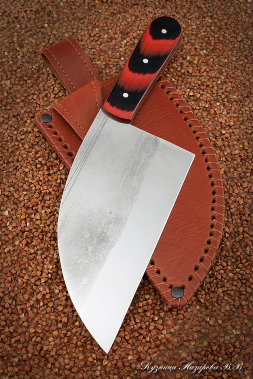 Serbian knife all-metal forged steel 95h18 mikarta red