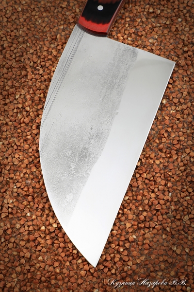 Сербский нож цельнометаллический сталь кованая 95х18 микарта красная