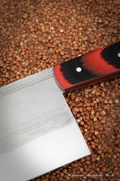 Сербский нож цельнометаллический сталь кованая 95х18 микарта красная