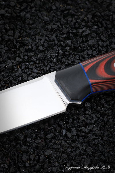 Knife No.31 Elmax CM mikarta red + black