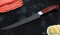 Knife Chef No. 7 steel H12MF handle acrylic red