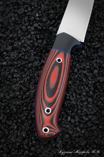 Knife No. 32 Elmax CM mikarta red + black