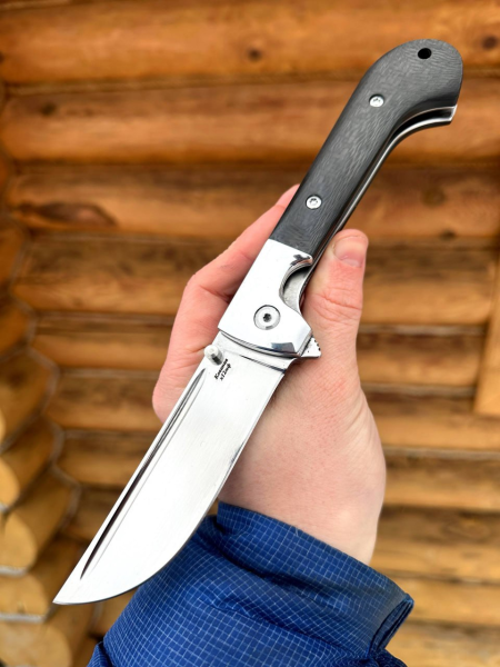 Складной нож "Пчак" сталь х12мф, накладки карбон (распродажа) 