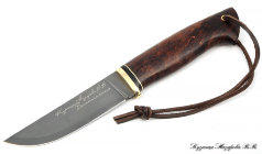 Golden Eagle knife 2 steel wootz steel handle Karelian birch (brown)