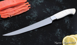 Knife Chef No. 7 steel 95h18 handle acrylic white