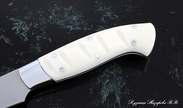 Knife Chef No. 7 steel 95h18 handle acrylic white
