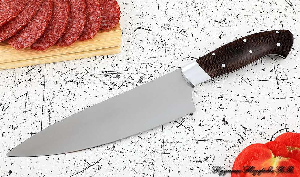 Нож Шеф № 12 сталь 95Х18 рукоять дюраль венге