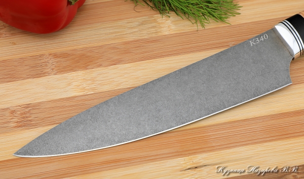 Knife Chef No. 9 steel K340 handle birch bark black hornbeam