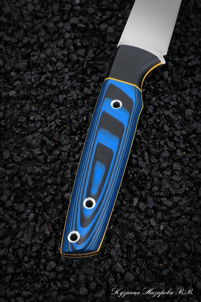 Нож №33 Elmax ЦМ микарта синяя + черная