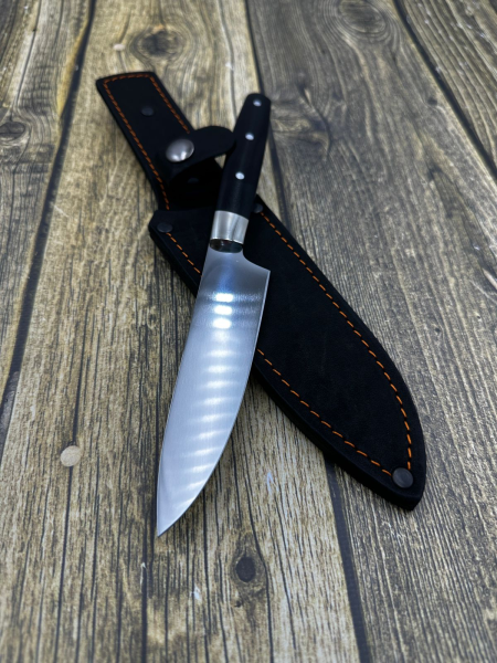Knife Chef steel ELMAX all-metal handle lining G 10 (SALE)