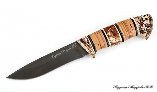Knife Sokol H12MF birch bark bone author's