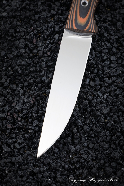 Нож №34 Elmax ЦМ микарта оранжевая + черная