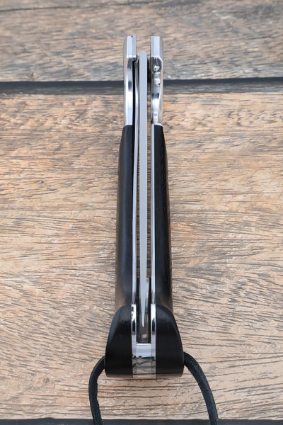 Нож Складной на подшипнике Пчак сталь Х12МФ, накладки черный граб (NEW) 