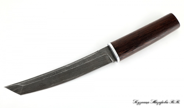 Knife Tanto large Damascus dolny wenge wooden sheath