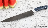 Knife Chef No. 14 steel H12MF handle acrylic blue