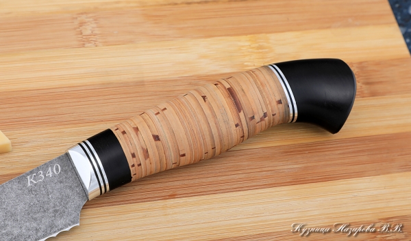 Knife Chef No. 4 steel K340 handle birch bark black hornbeam