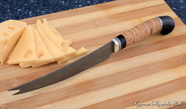 Knife Chef No. 4 steel K340 handle birch bark black hornbeam