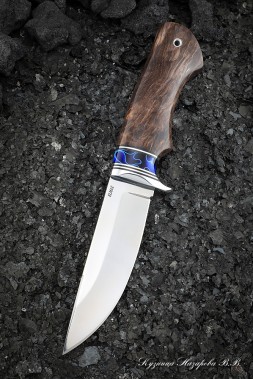 Нож Гепард ELMAX карельская береза коричневая акрил