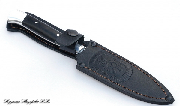 Кухонный нож Шеф-Повар №8 Elmax цельнометаллический черный граб дюраль