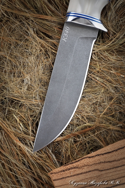 Нож Беркут К340 карельская береза коричневая искусственный камень