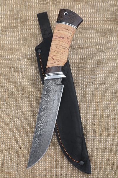 Knife Gadfly 2 blade steel cable handle birch bark