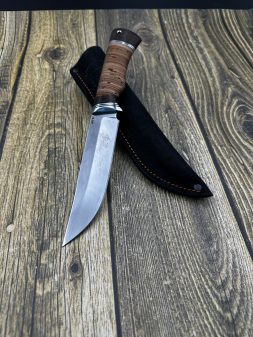 Knife Gadfly steel KN-01 handle birch bark (SALE)
