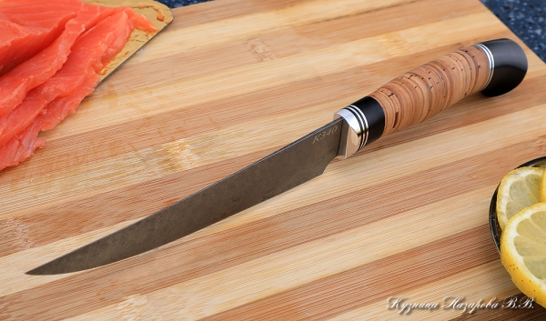 Knife Chef No. 5 steel K340 handle birch bark black hornbeam