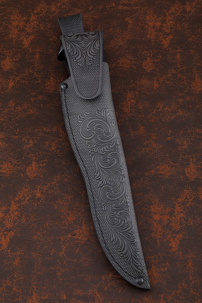 Нож Овод 2 дамаск ламинированный черный граб железное дерево карбон