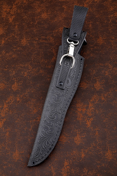 Knife Gadfly 2 Damascus laminated black hornbeam iron wood carbon