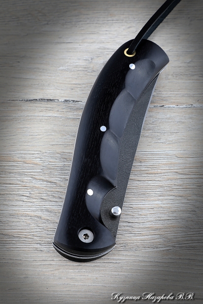 Folding knife Korsak steel H12MF lining Black hornbeam