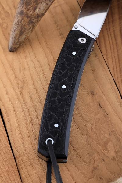 Нож складной Походный сталь Elmax рукоять черный граб (Coutellia)