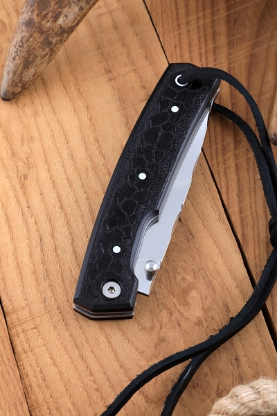 Folding Camping Knife steel Elmax handle black hornbeam (Coutellia)