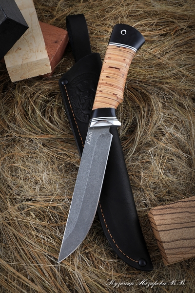 Нож Овод К340 береста черный граб