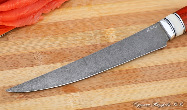 Кухонный нож Шеф № 6 сталь К340 рукоять падук акрил