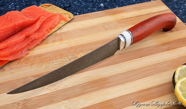 Knife Chef No. 6 steel K340 handle paduk acrylic